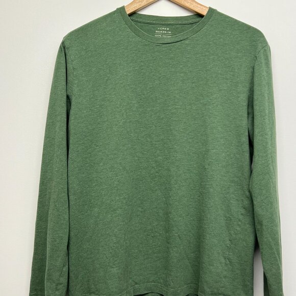 J. Crew - Broken-In Long Sleeve T-Shirt - Small - Green - Picture 1 of 4